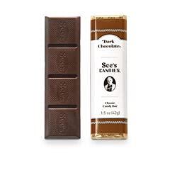 imageSees Candies Dark Chocolate Candy Bars Pack of 4 Individually Wrapped