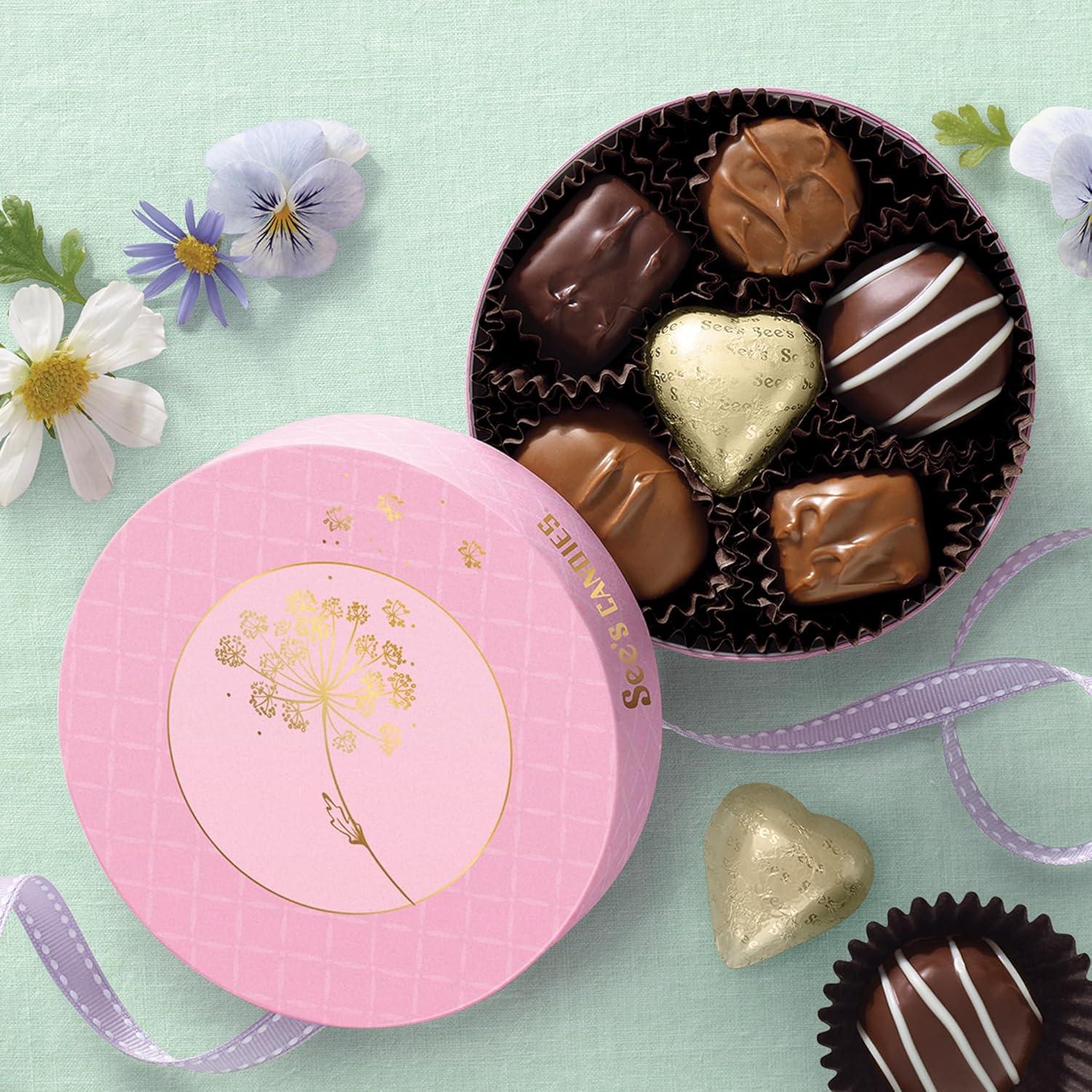 imageSees Candies Pretty in Pink Box Petite Chocolate Gift Box 38 oz