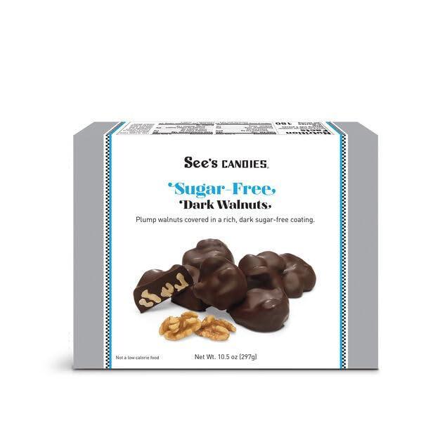 imageSees Candies 105 oz Sugar Free Dark Walnuts