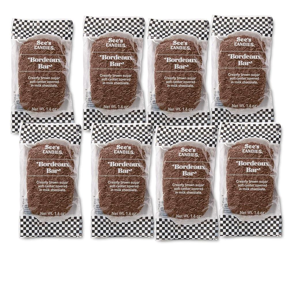 imageSees Candies 128 oz Milk Bordeaux Bars 8 individually wrapped bars