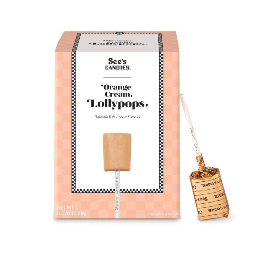 imageSees Candies 84 oz Orange Cream Lollypops