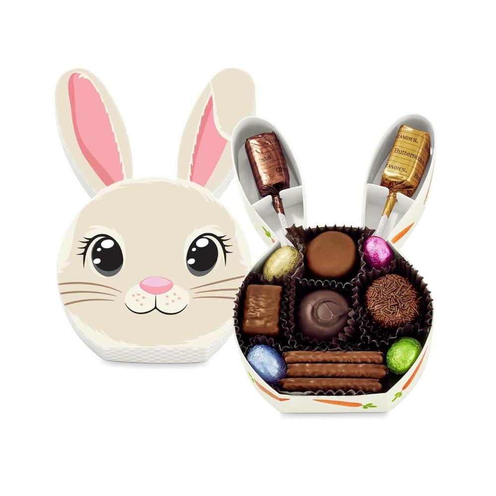imageSees Candies Bunny Box  Seasonally Shaped Chocolate amp Candy Gift Box Easter Basket Treat 61 oz