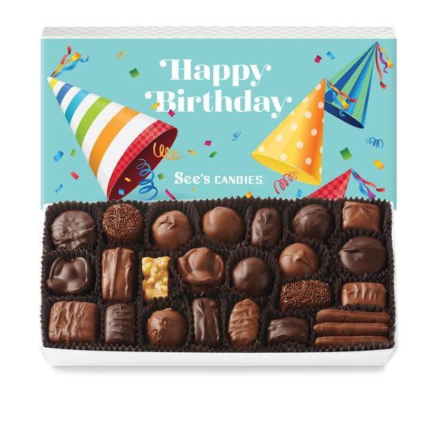 imageSees Candies Happy Birthday Assorted Chocolates 1 PoundAssorted