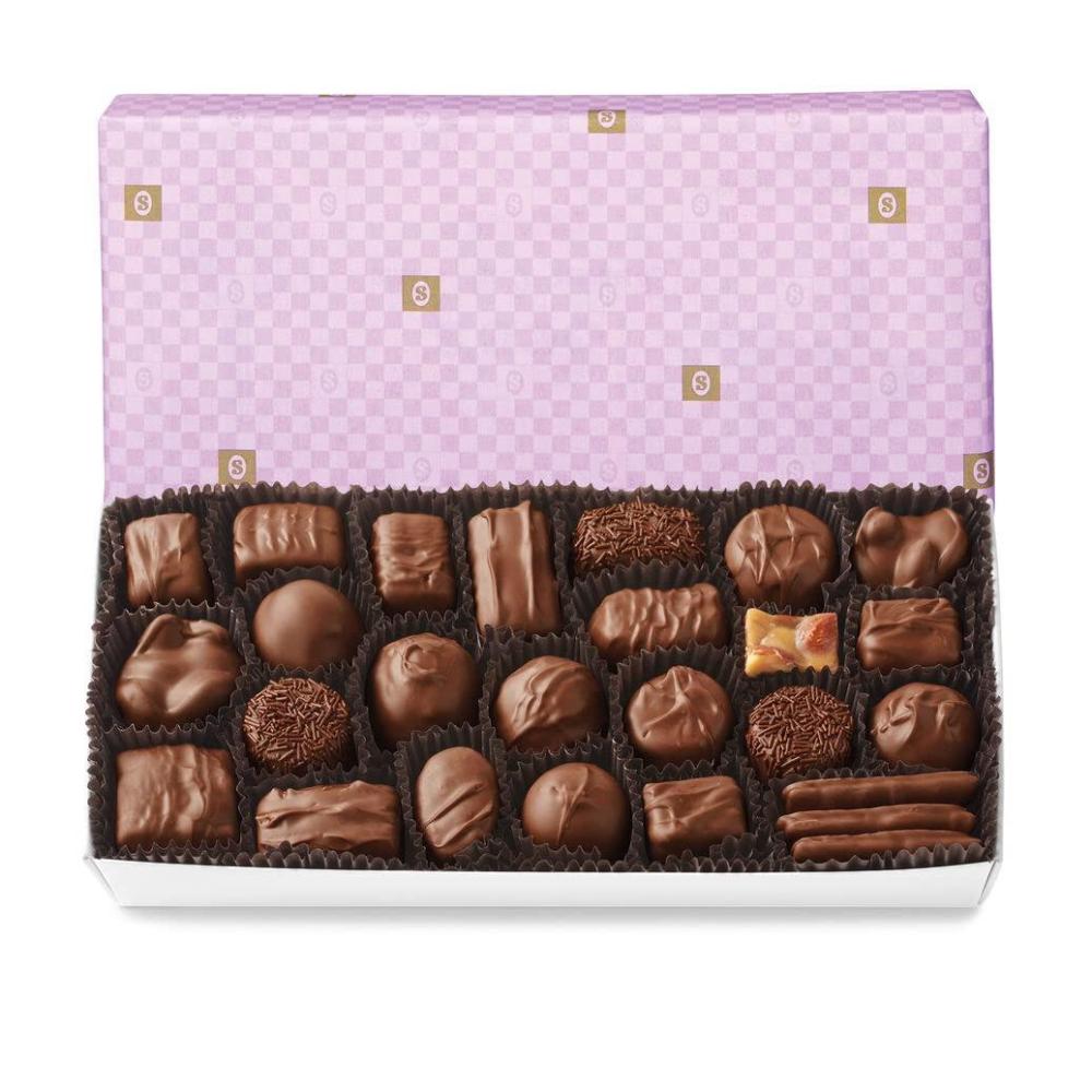 imageSees Candies Milk Chocolates 1 Pound White WrapLavender Gift Wrap