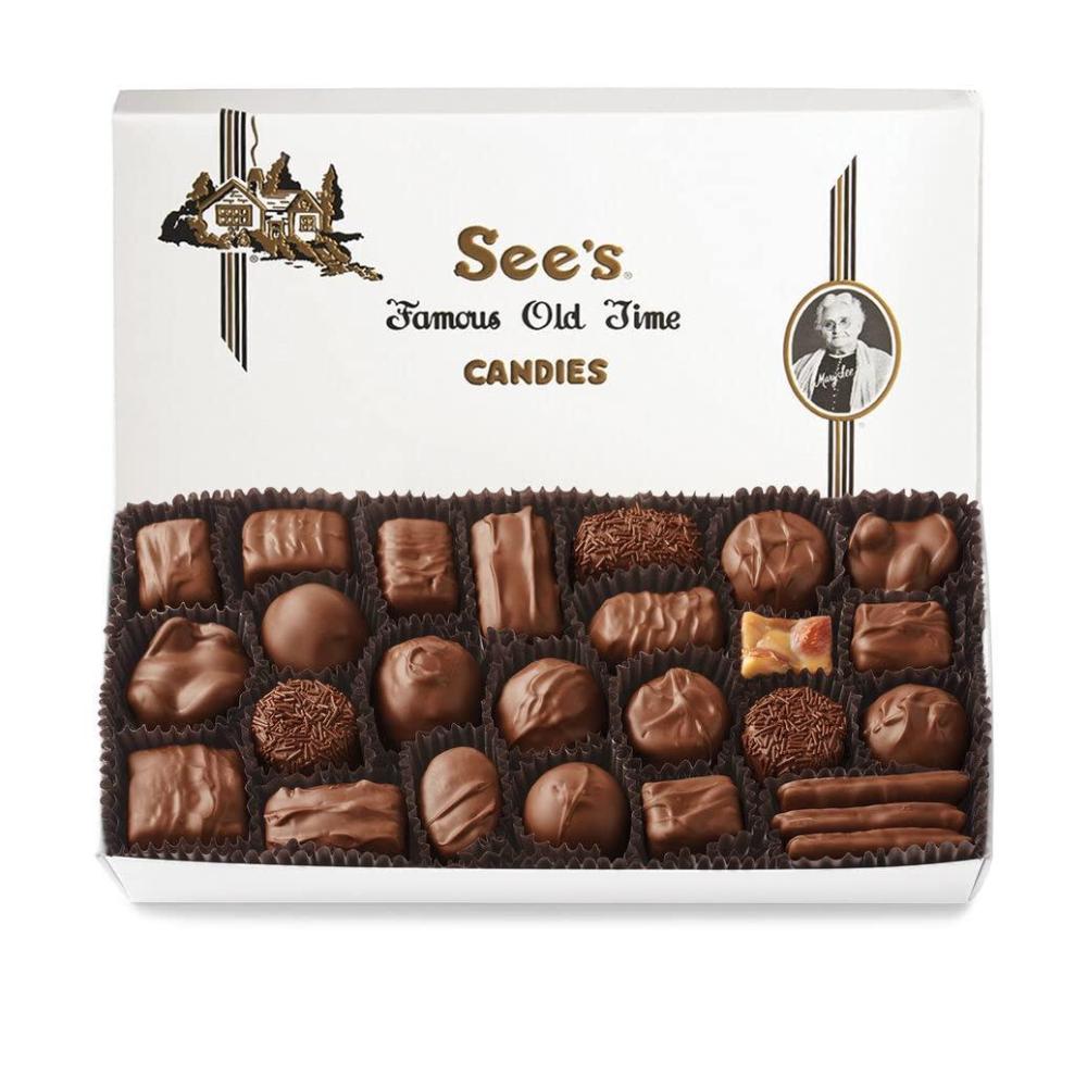 imageSees Candies Milk Chocolates 1 Pound White WrapWhite Wrap