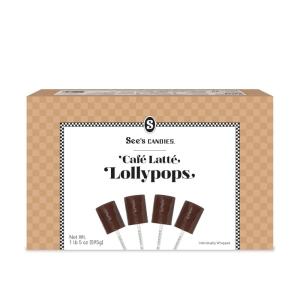See’s Candies 1 lb 5 oz Cafe Latte Lollypops