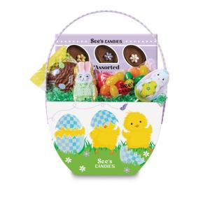 See’s Candies 11.7 oz Easter Chick Basket