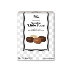 See’s Candies 4 oz Little Pops (Vanilla)(Butterscotch  Coffee  Vanilla  Chocolate)