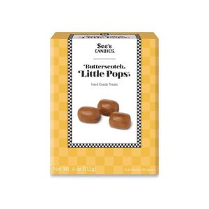 See’s Candies 4 oz Little Pops (Vanilla)(Butterscotch)