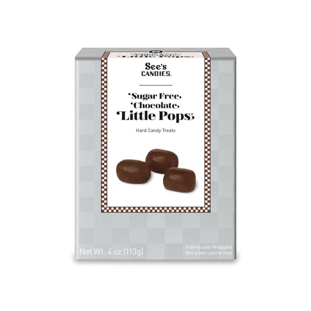 imageSees Candies 4 oz Sugar Free Chocolate Little Pops