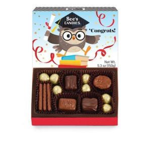 See’s Candies 4.8 oz Graduation Hats Off to You Box