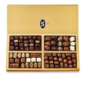 See’s Candies Gift of Elegance – Impressive Gold Gift Box with Assorted Chocolates, Truffles, Caramels, Candy Bars & More, 55.3 oz