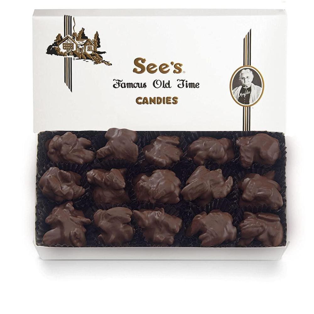imageSees Candies 1 lb Dark Pecan Bud White Wrap