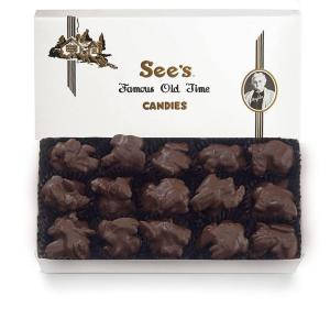See’s Candies 1 lb Dark Pecan Bud (White Wrap)