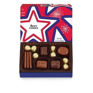 See’s Candies 4.8 oz Patriotic Stars & Sparkles Box
