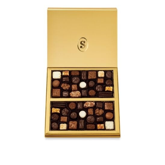 image:imageSees Candies Large Gold Fancy Premium Chocolates Caramels Brittles and More Gold Gift Box for Special Occasions 342 oz