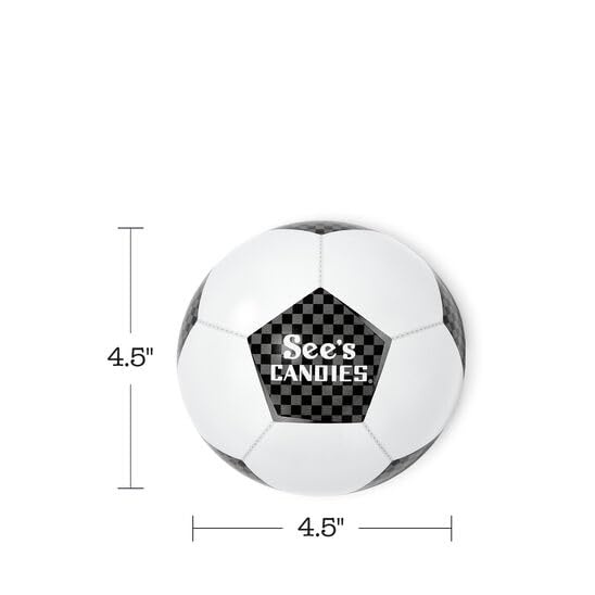 image:imageSees Candies Soccer Ball Tin Game Day Candy Shareable Snacks Lollypops amp Chocolate 74 oz