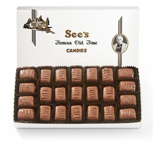 See’s Candies 1 lb Milk Butterscotch Square (White Wrap)