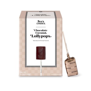 See’s Candies 8.4 oz Chocolate Coconut Lollypops
