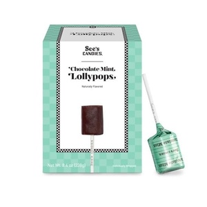 See’s Candies Mint Chocolate Lollypops – Pack of 12, 8.4 oz